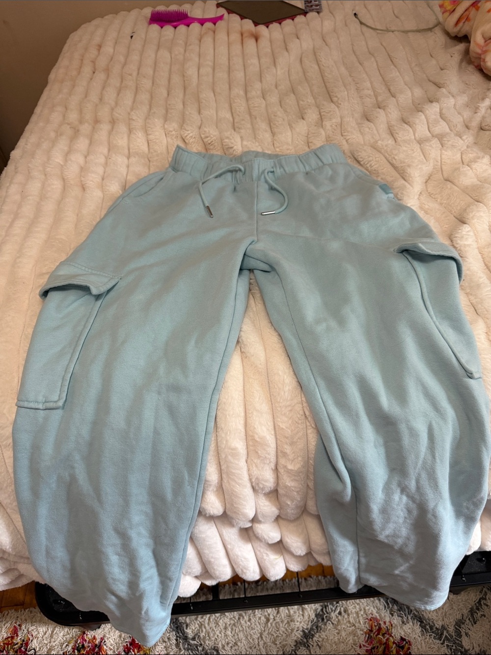 Gilly Hicks Light Blue Cargo Sweatpants for Kids